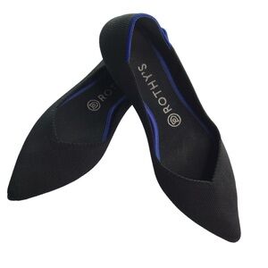 Rothy's The Point Black Women's Flats Size 6 Excellent Condition